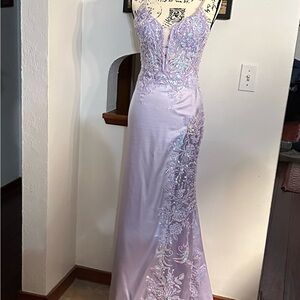 Elegant Lavender Evening Gown
